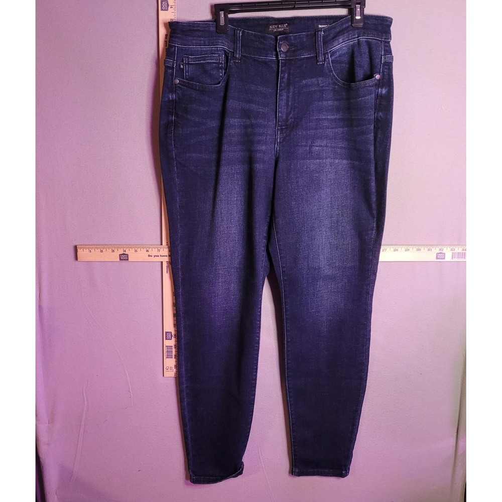 Judy Blue Skinny Fit Jeans Womens 16W Dark Wash High Rise Denim